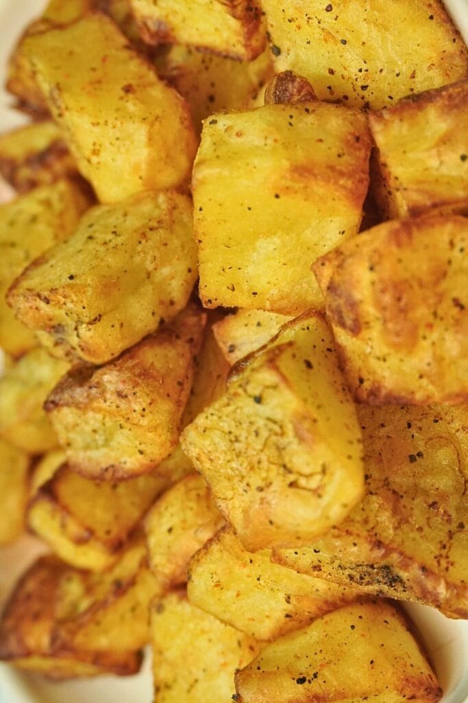 air fryer potatoes diced cooked
