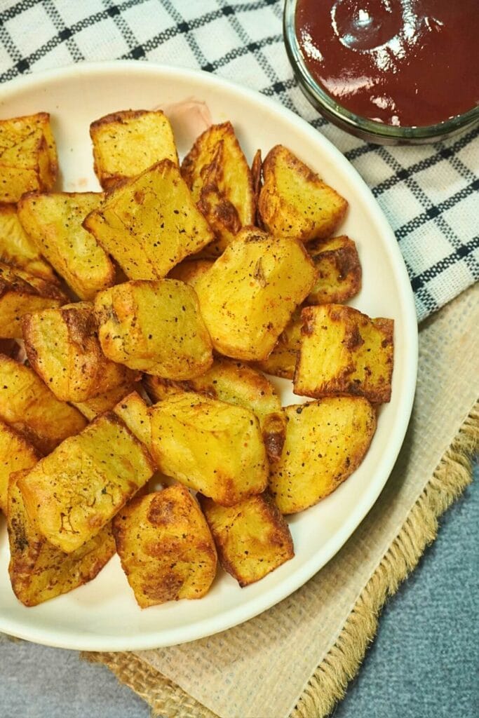 air fryer potatoes diced serving