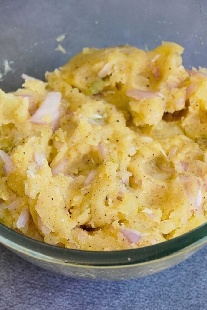 aloo bharta in air fryer final mixing