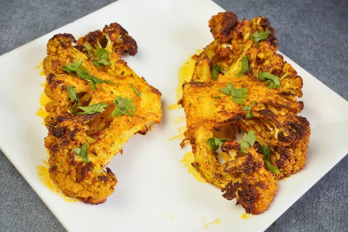 caauliflower steak in air fryer featured image