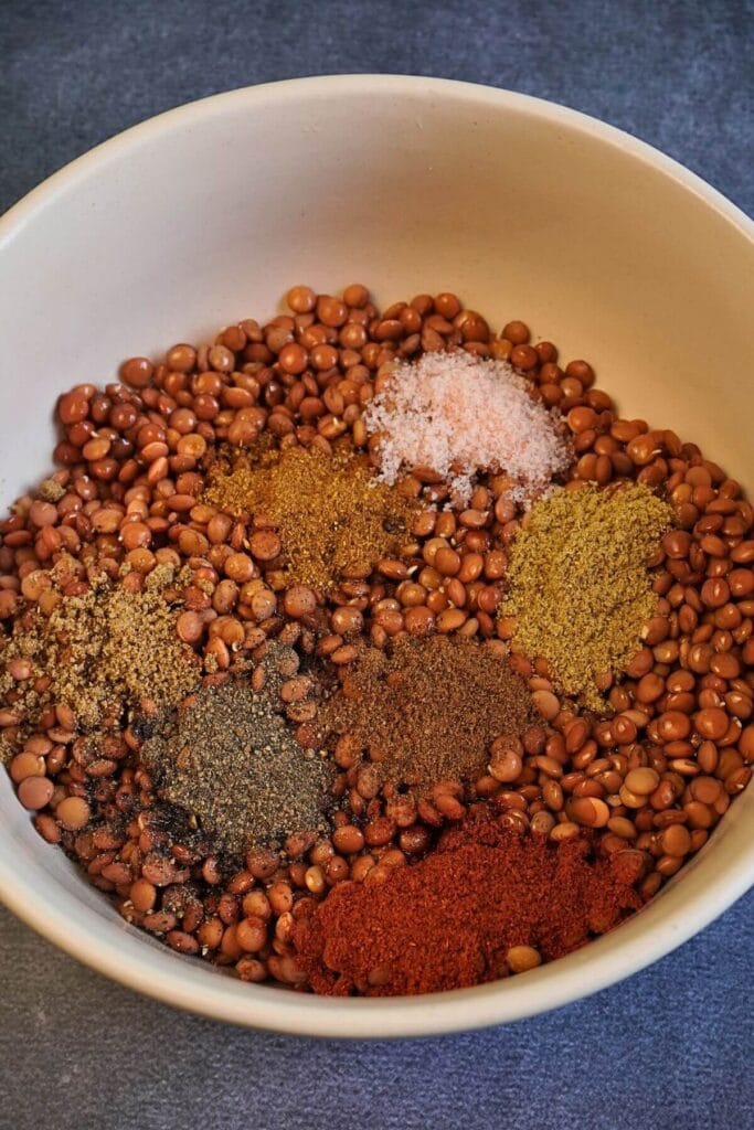 crispy lentils air fryer add spices