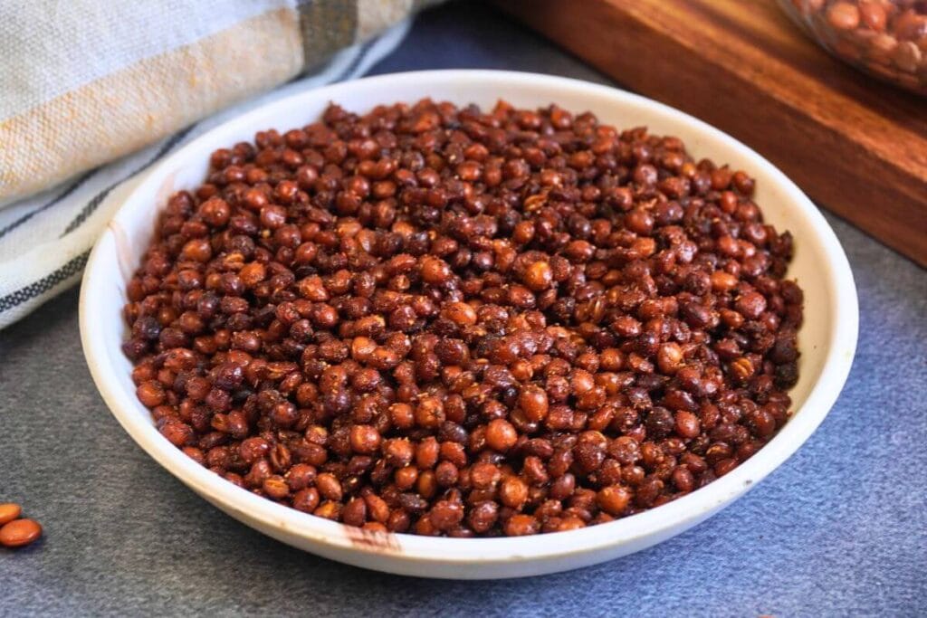 crispy lentils air fryer feature image