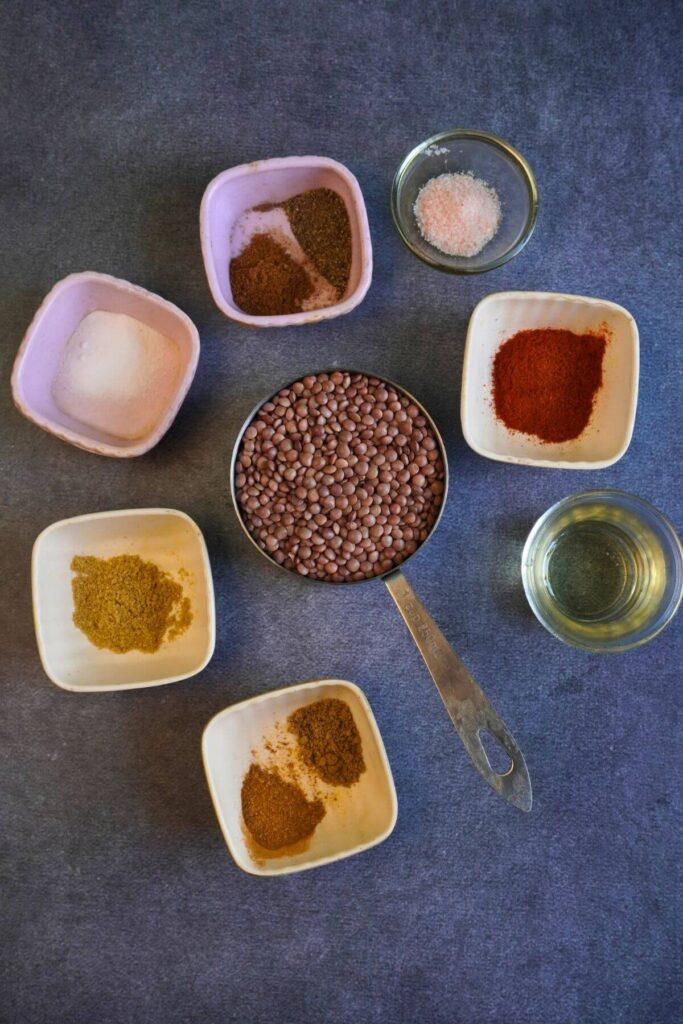 crispy lentils air fryer ingredients