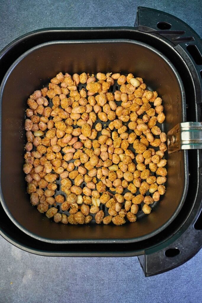 masala peanuts in airfryer add peanuts in basket