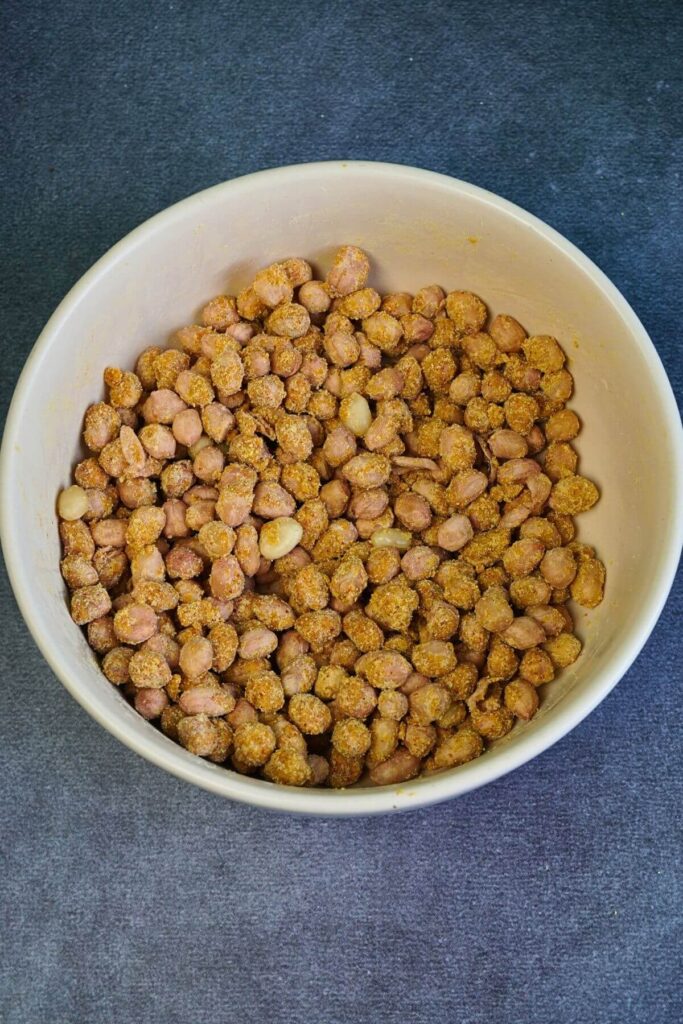 masala peanuts in airfryer add water