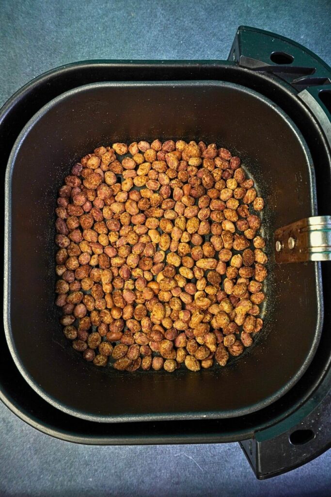 masala peanuts in airfryer cooked