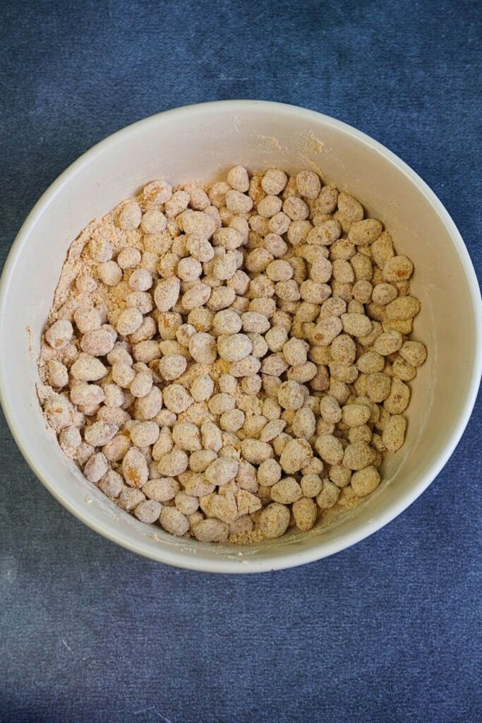 masala peanuts in airfryer mix peanuts in dry spices