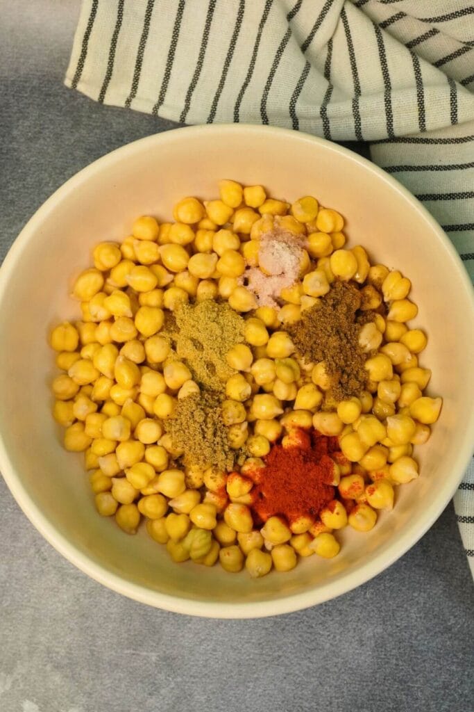 chickpeas air fryer Recipe added masala