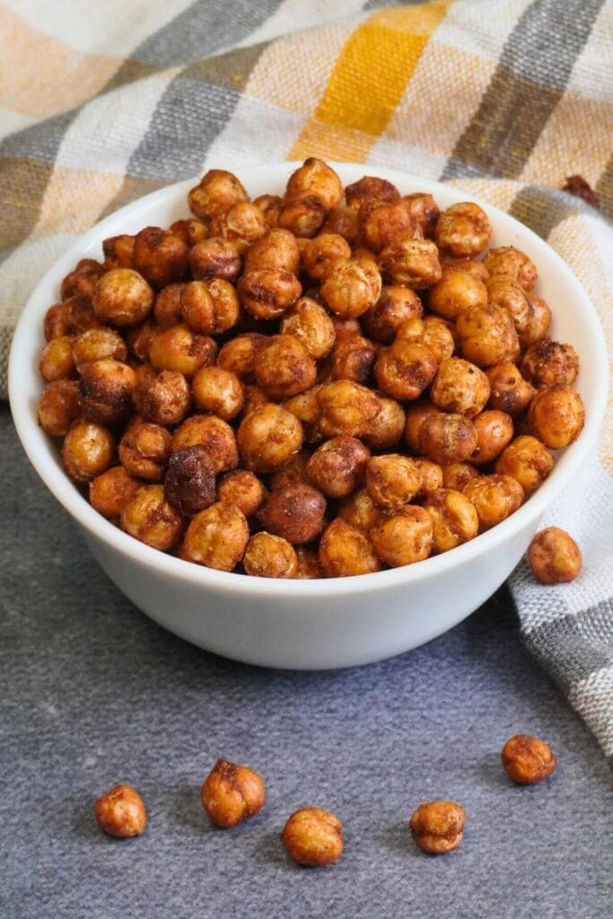 roasted chickpeas air fryer Recipe in bowl