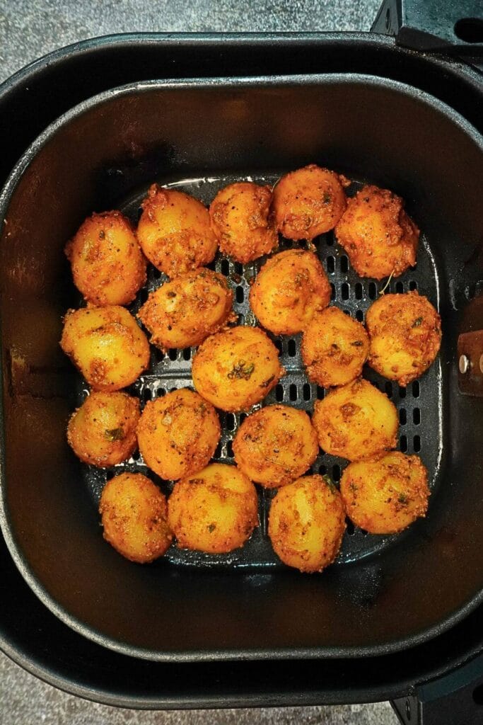 tandoori potatoes in airfryer cooked
