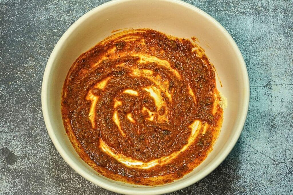 tandoori potatoes in airfryer mix